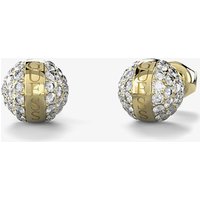 Guess Calypso Gold Tone Crystal Sphere Studs Earrings UBE04459YG