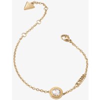 Guess Colour My Day Gold Plated Crystal Logo Chain Bracelet JUBB02246JW YG L