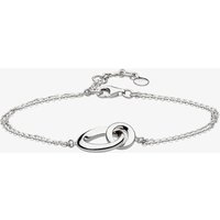 Kit Heath Bevel Cirque Link RP 7.5" Double Chain Bracelet 71886RP – - Sterling Silver / Rhodium Plated