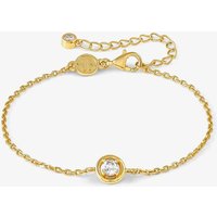 Nomination Cosmic Love Gold Plated Cubic Zirconia Round Pendant Bracelet 241703/054
