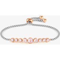 Nomination Milleluci Colour Stainless Steel Pink Crystal Circles Bracelet 028010/003
