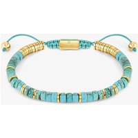 Product photograph of Nomination Instinctstyle Gold Finish Stainless Steel Turquoise Bracelet 027925 033 from The Jewel Hut