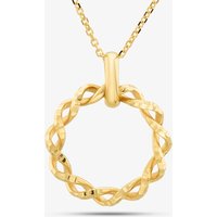 9ct Yellow Gold Diamond Cut Twist Circle Necklace 1.19.0414