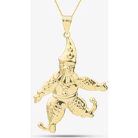 9ct Gold Clown Pendant Necklace NBE041