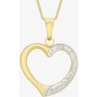 9ct Two Colour Gold Open Heart Pendant 2.62.8629