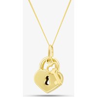 9ct Yellow Gold Padlock and Key Pendant 1.61.9929