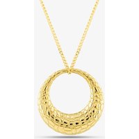 9ct Yellow Gold Snake Skin Textured Open Circle Necklace GP2292 GN184