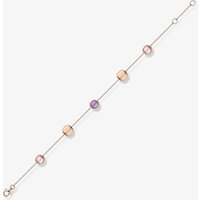 9ct Rose Gold Amethyst and Rose Quartz Bracelet CN554-07