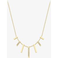 Gold Impression 18ct Yellow Gold 0.08ct Diamond Barrel Cascade Necklace 111125148819