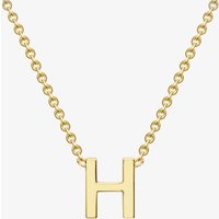 Gold Classic 9ct Yellow Gold Mini Initial H Necklace 1.19.0157