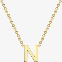 Gold Classic 9ct Yellow Gold Mini Initial N Necklace 1.19.0163