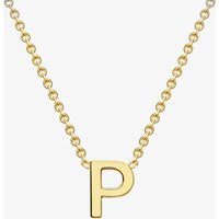 Gold Classic 9ct Yellow Gold Mini Initial P Necklace 1.19.0165
