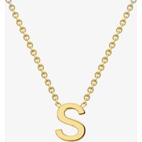Gold Classic 9ct Yellow Gold Mini Initial S Necklace 1.19.0168