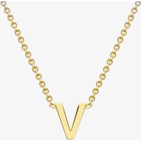 Gold Classic 9ct Yellow Gold Mini Initial V Necklace 1.19.0171