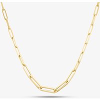 9ct Yellow Gold Elongated Oval Link Necklace CA017-18
