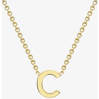9ct Yellow Gold Mini Initial C Necklace 01.19.0152