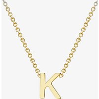 9ct Yellow Gold Mini Initial K Necklace 1.19.0160