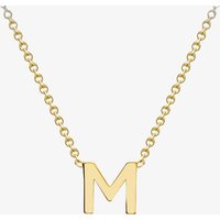 9ct Yellow Gold Mini Initial M Necklace 1.19.0162