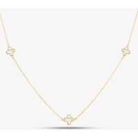 9ct Yellow Gold Mother Of Pearl Petal Necklace 1.19.1600