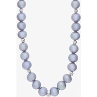 9ct White Gold Grey Freshwater Pearl and Textured Bead 18 Inch Necklace POZ70029FW