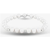 9ct White Gold 7.5 Inch Grey Freshwater Pearl Bead Bracelet BRZ70029FW