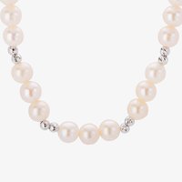 9ct White Gold 7.5 Inch Freshwater Pearl and Bead Bracelet BRZ70025FW