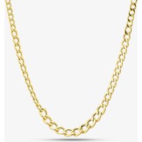 9ct Yellow Gold 18 Inch Flat Graduated Curb Chain Necklace NBE028