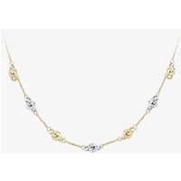 9ct Two Colour Gold Seven Link Necklace CN085-17
