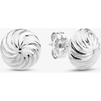 Gold Classic 9ct White Gold 8mm Swirl Dome Stud Earrings 5.55.6969