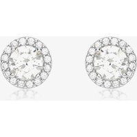 9ct White Gold Round Halo Stud Earrings 5.59.0412