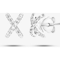 9ct White Gold Stone Set Kiss Stud Earrings 5.59.0432
