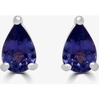 Gold Impression 9ct White Gold 0.91ct Pear Cut Tanzanite Stud Earrings WWW2456