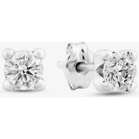 9ct White Gold Round Cubic Zirconia Stud Earrings 5.59.1860