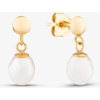 9ct Yellow Gold Freshwater Pearl Dropper Earrings 1.58.7979