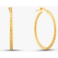 9ct Yellow Gold 30mm Diamond Cut Creole Earrings 1.53.4819