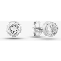 9ct White Gold Round Cubic Zirconia 5mm Stud Earrings 5.57.3423