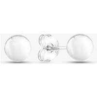 9ct White Gold Plain 5mm Ball Stud Earrings SE105