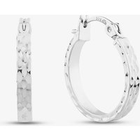 9ct White Gold Diamond Cut Hoop Earrings 5.51.1569