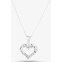 Sterling Silver Open Heart Crystal Pendant 8.62.8584