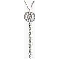 Chavin Jaguar Silver Round Disc Filigree Tassel Necklace SS059 Chavin Jaguar Silver Round Disc Filigree Tassel Necklace SS059