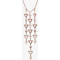 Chavin Rose Gold Vermeil Large Multi Row Triangle Drop Necklace TR016