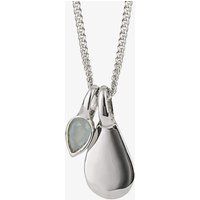 Sterling Silver Blue Aquamarine March Birthstone Pendant Necklace P5331