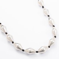 Silver Giant Bead Necklace NLIS36MB