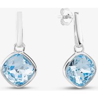 Sterling Silver Blue Sapphire Dropper Earrings E6478T