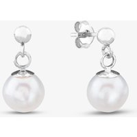 Silver 7 - 7.5mm Freshwater Pearl Drop Earrings EOW6007FW
