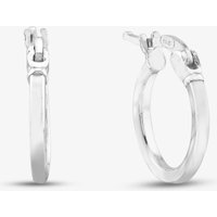 Sterling Silver 10mm Diamond Cut Hoop Earrings 8.51.1649