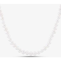 Silver 6-6.5mm Freshwater Pearl 18 Inch Necklace POW6020FW/4