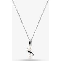 The Jewel Hut Enjoy 40% Off Sterling Silver Double Freshwater Pearl Twist Necklace