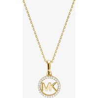 Michael Kors Custom 14ct Gold Plated Logo Starter Necklace MKC1108AN710