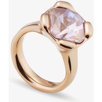 UNOde50 Rock Nand#039; Pink Gold Plated Faceted Crystal Ring ANI0789RSAORO15